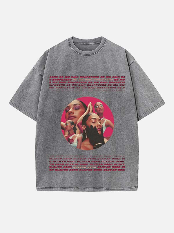 Olivia Dean Print Round Neck T-shirt