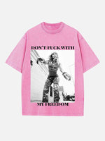 Miley Cyrus Print Round Neck T-shirt