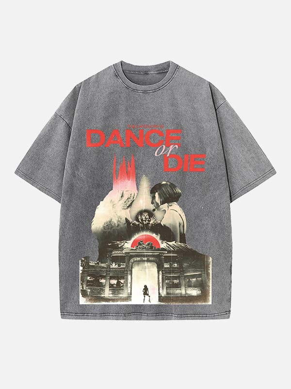 Lady Gaga Print Round Neck T-shirt