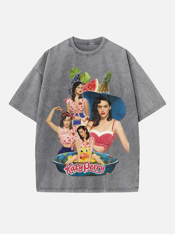 Katy Perry Print Round Neck T-shirt