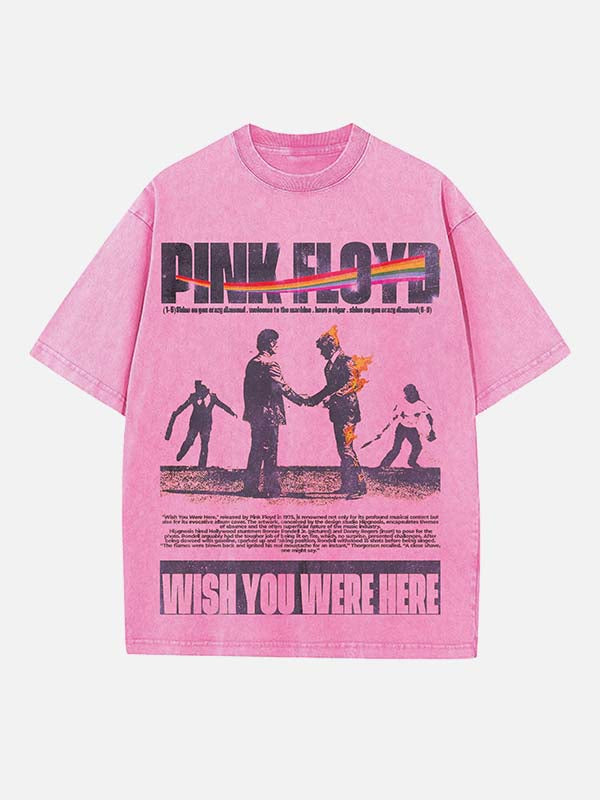 Pink Floyd Print Round Neck T-shirt