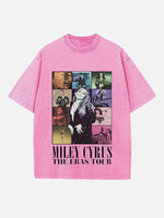 Miley Cyrus Print Round Neck T-shirt