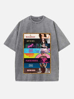 Miley Cyrus Print Round Neck T-shirt