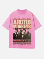 Arctic Monkeys Print Round Neck T-shirt