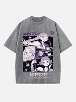 HUNTR/X Print Round Neck T-shirt