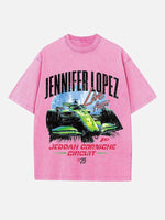 Jennifer Lopez Print Round Neck T-shirt