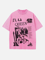 Queen Print Round Neck T-shirt