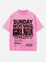 Maroon 5 Print Round Neck T-shirt