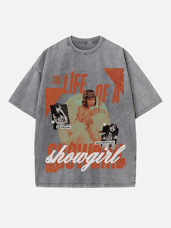 Taylor Swift Print Round Neck T-shirt