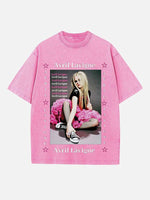 Avril Lavigne Print Round Neck T-shirt