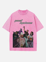 Post Malone Print Round Neck T-shirt
