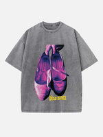 Lady Gaga Print Round Neck T-shirt