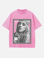 Christina Aguilera Print Round Neck T-shirt