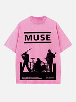 Muse Print Round Neck T-shirt