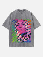 Jennifer Lopez Print Round Neck T-shirt