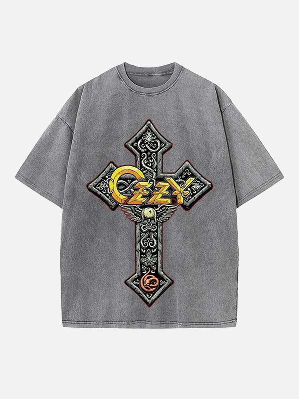 Black Sabbath Print Round Neck T-shirt