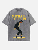 Michael Jackson Print Round Neck T-shirt