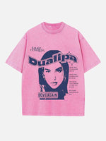 Dua Lipa Print Round Neck T-shirt