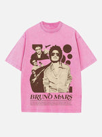 Bruno Mars Print Round Neck T-shirt