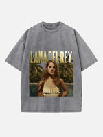 Lana Del Rey Print Round Neck T-shirt