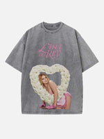 Lana Del Rey Print Round Neck T-shirt