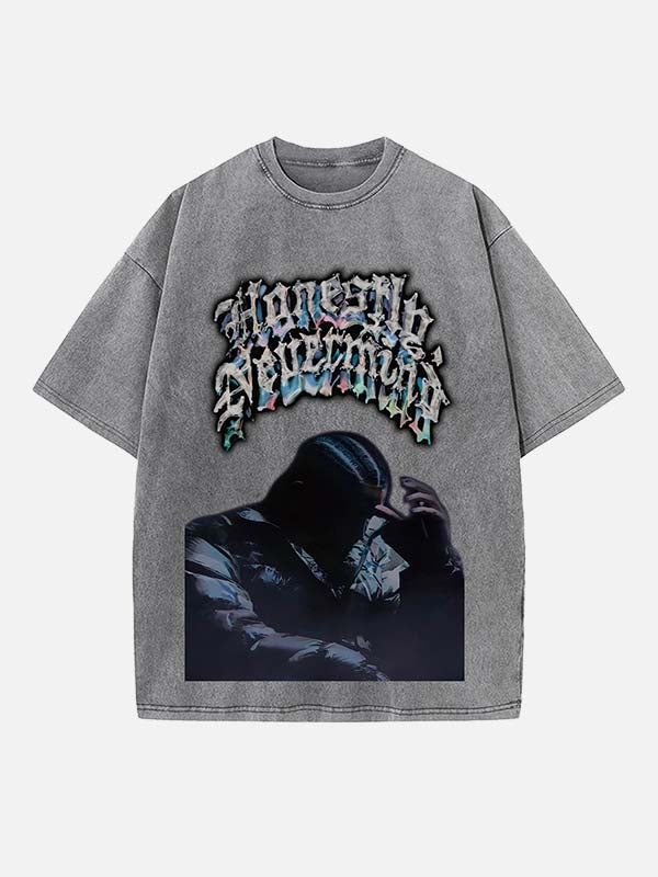 Drake Print Round Neck T-shirt