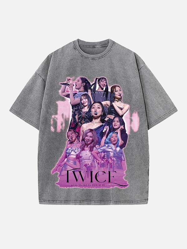 TWICE Print Round Neck T-shirt