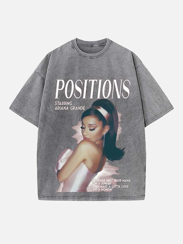 Ariana Grande Print Round Neck T-shirt