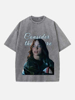 Billie Eilish Print Round Neck T-shirt