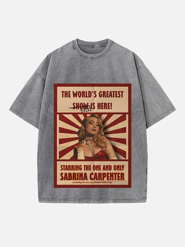 Sabrina Carpenter Print Round Neck T-shirt