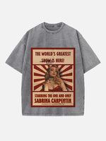 Sabrina Carpenter Print Round Neck T-shirt