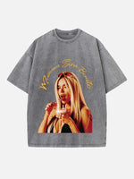 Karol G Print Round Neck T-shirt