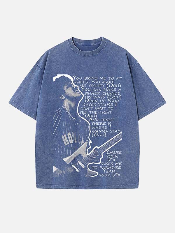 Bruno Mars Print Round Neck T-shirt