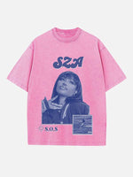 SZA Print Round Neck T-shirt