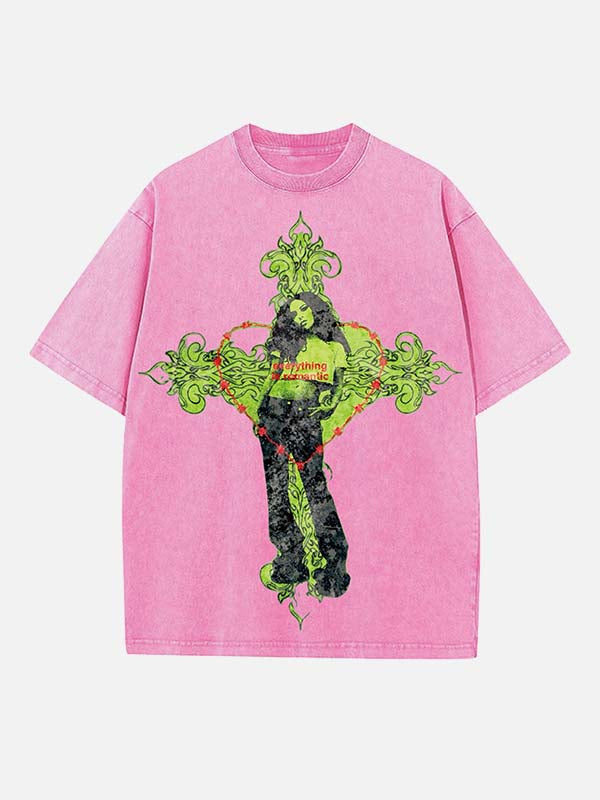 Charli xcx Print Round Neck T-shirt