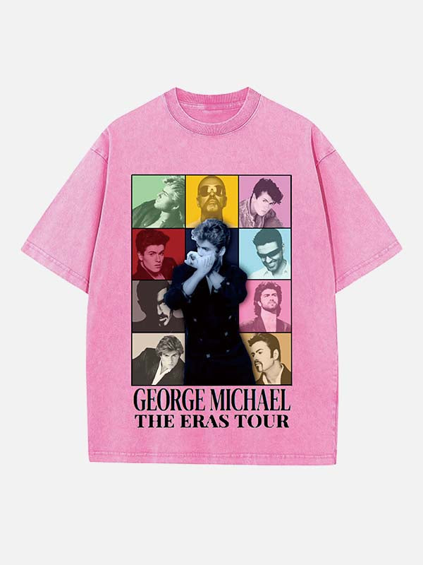 George Michael Wham! Print Round Neck T-shirt