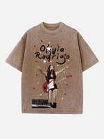 Olivia Rodrigo Print Round Neck T-shirt