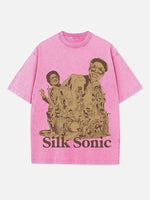 Bruno Mars Print Round Neck T-shirt