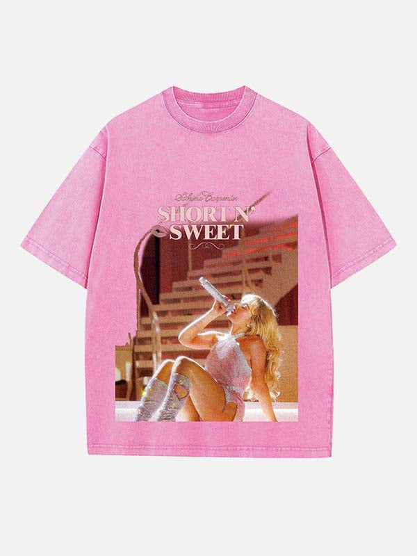 Sabrina Carpenter Print Round Neck T-shirt