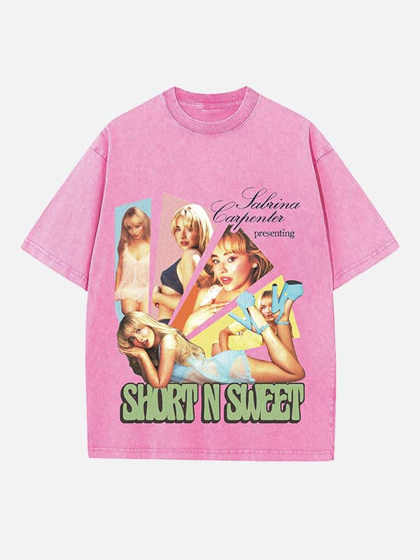 Sabrina Carpenter Print Round Neck T-shirt