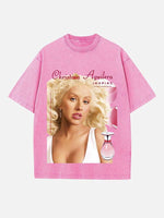 Christina Aguilera Print Round Neck T-shirt