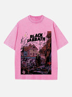 Black Sabbath Print Round Neck T-shirt