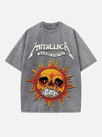Metallica Print Round Neck T-shirt