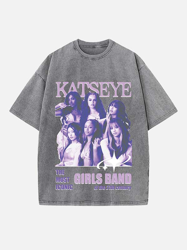 KATSEYE Print Round Neck T-shirt