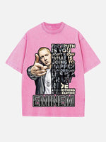 Eminem Print Round Neck T-shirt