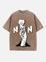 Rihanna Print Round Neck T-shirt