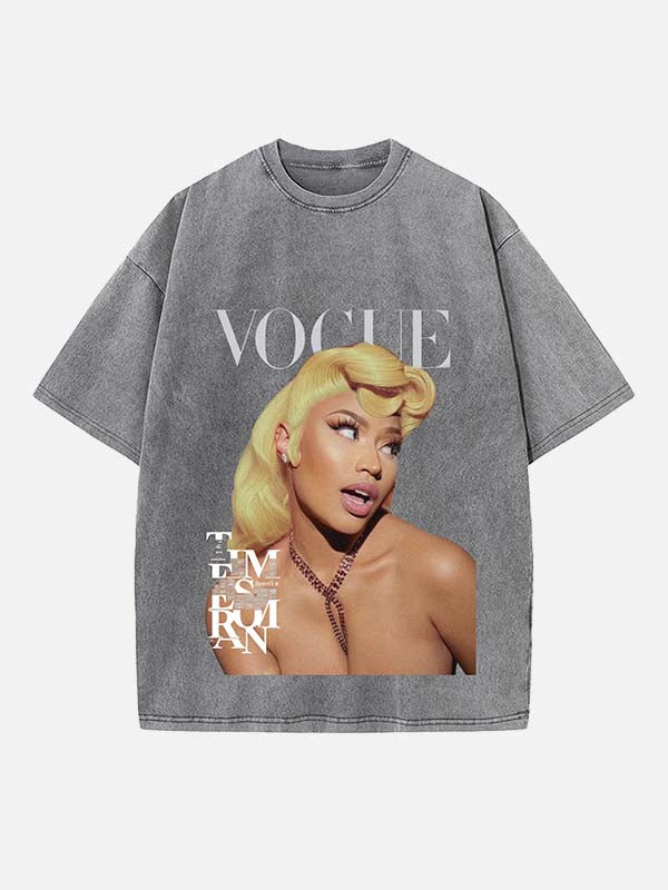 Nicki Minaj Print Round Neck T-shirt