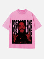 Post Malone Print Round Neck T-shirt