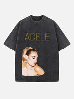 Adele Print Round Neck T-shirt