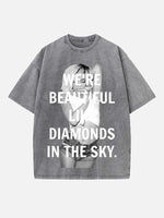 Rihanna Print Round Neck T-shirt